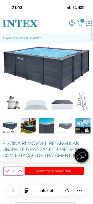 Piscina intex 400x300x124 cm