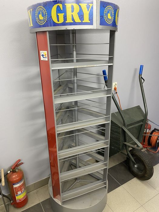 Stojak na gry płyty dvd 186cm 65cm śr.