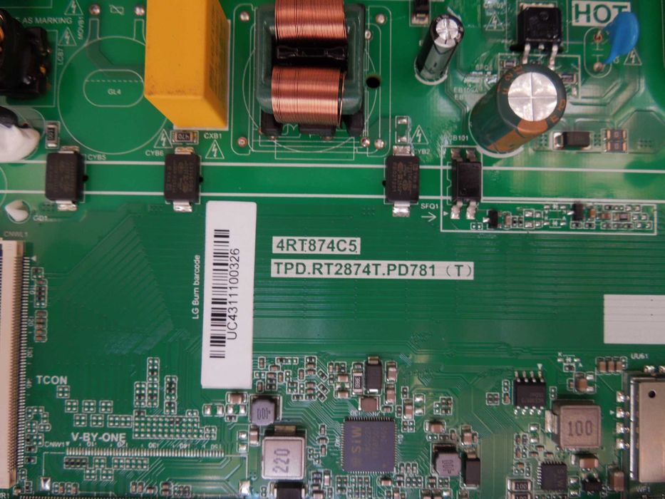 Placa de alimentação / mainboard TV LG 55UT73006LA, cabos LVDS, placa IR, colunas, antena wifi - retirado de tv com ecrã partido