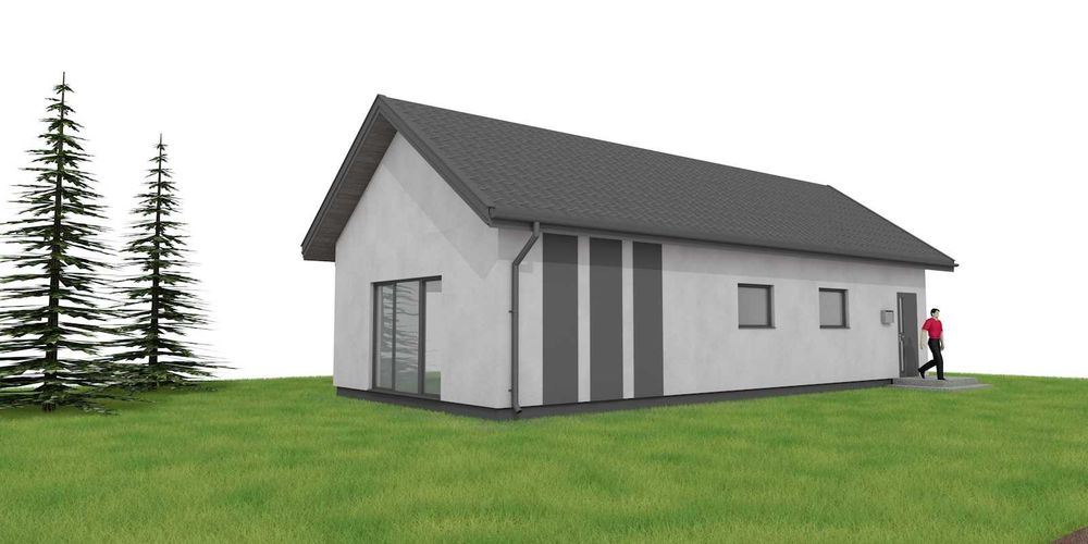 DOM Róża Mega 67m2 dom szkieletowy
