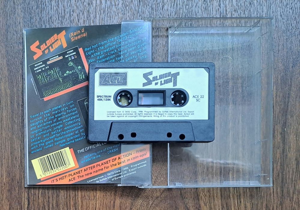 Jogo cassete K7 Soldier of Light Sinclair ZX Spectrum (original)