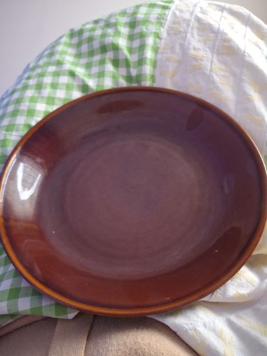 Ceramiczny talerz głęboki z okresu PRL