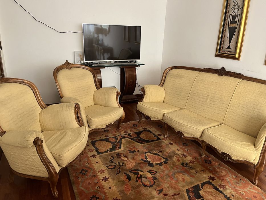 Conjunto de Sofás e Poltronas Vintage