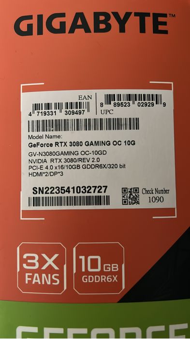 karta graficzna NVIDIA GeForce RTX 3080 10 G
