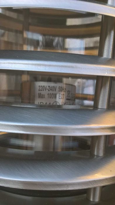 candeeiro de exterior todo em inox