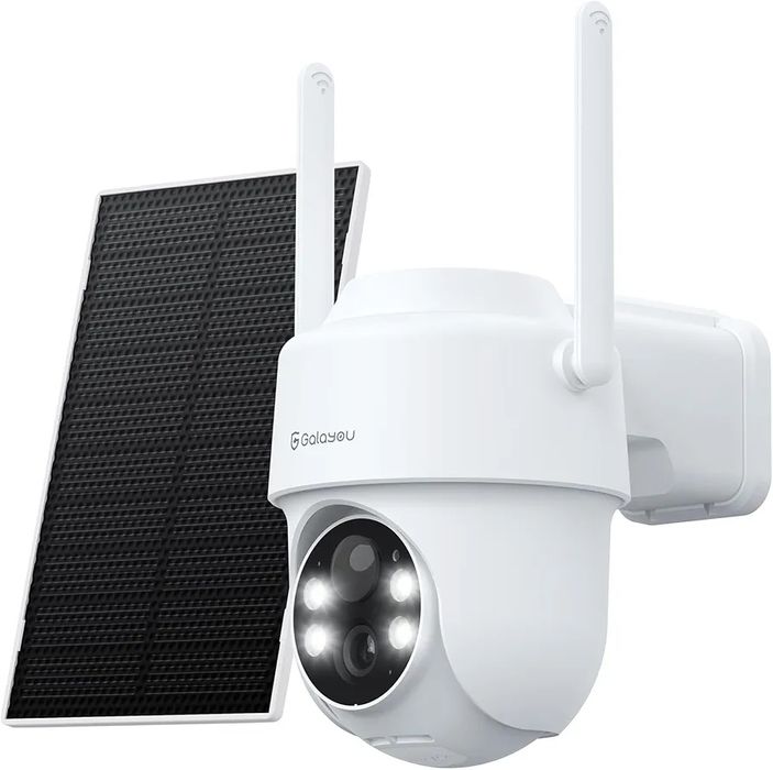 Zewnętrzna kamera monitorująca GALAYOU z baterią słoneczną – Kamera 2K