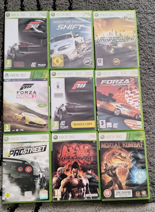 Wyścigi, bijatyki gry Xbox 360