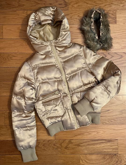 Blusão Bomber dourado - Zara - M/ 38 - Excelente estado .