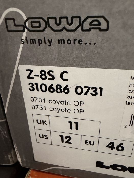 Lowa z8 новые оригинал