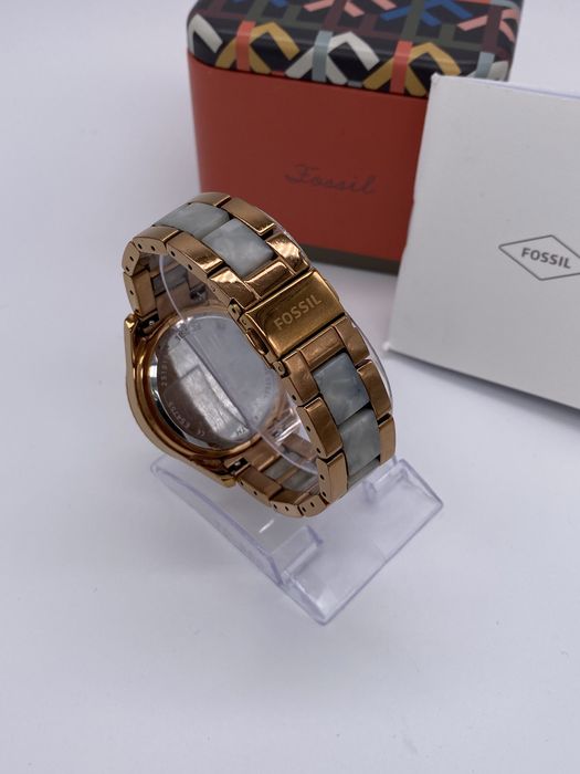Zegarek damski złoty kobiecy Fossil ES4755 bransoletka biżuteria