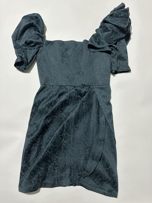 Сукня темно-зелена міні корсетна з розрізом El milas ivina boutique