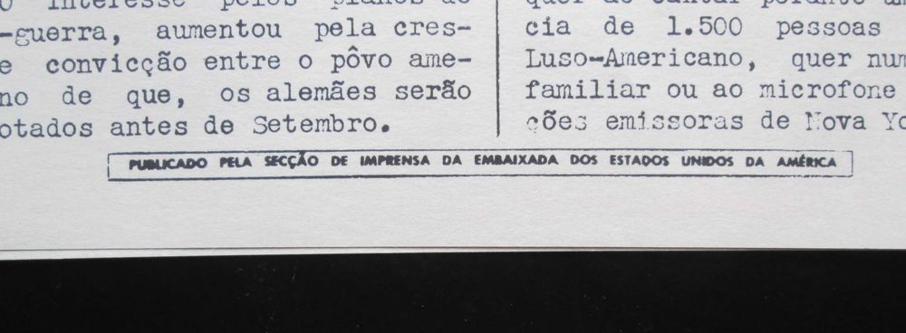 Boletim gráfica EUA  1944