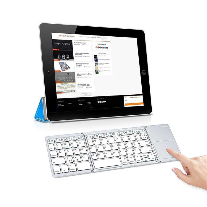 Składana Bezprzewodowa Klawiatura + Touchpad