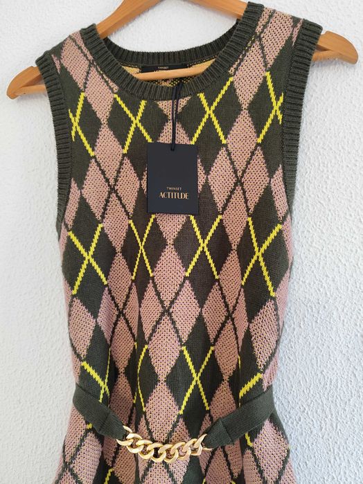 Vestido malha, cintado
