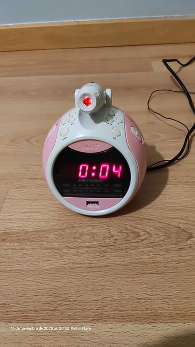 Radio despertador rosa metronic