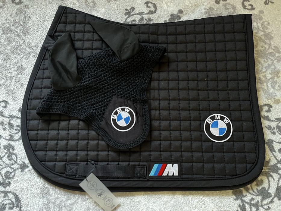 czaprak + nauszniki bmw