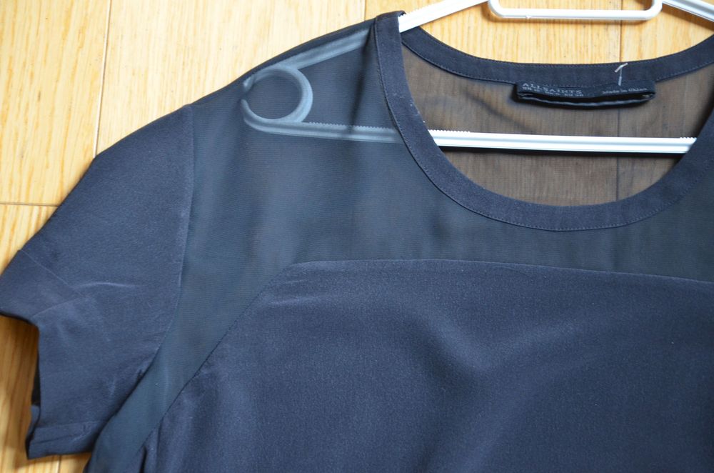 czarna bluzka 100% silk/jedwab  Allsaints r.38