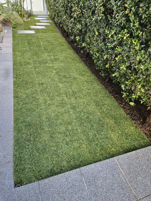 Criação de jardins e instalação de relva natural