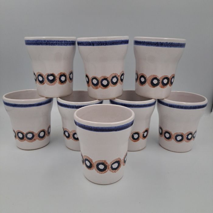 Ceramiczne kubki na kakao Kubek z PRL Zestaw 8 sztuk