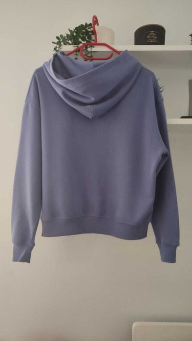 Fioletowa bluza z kapturem, print, młodzieżowa House, XS