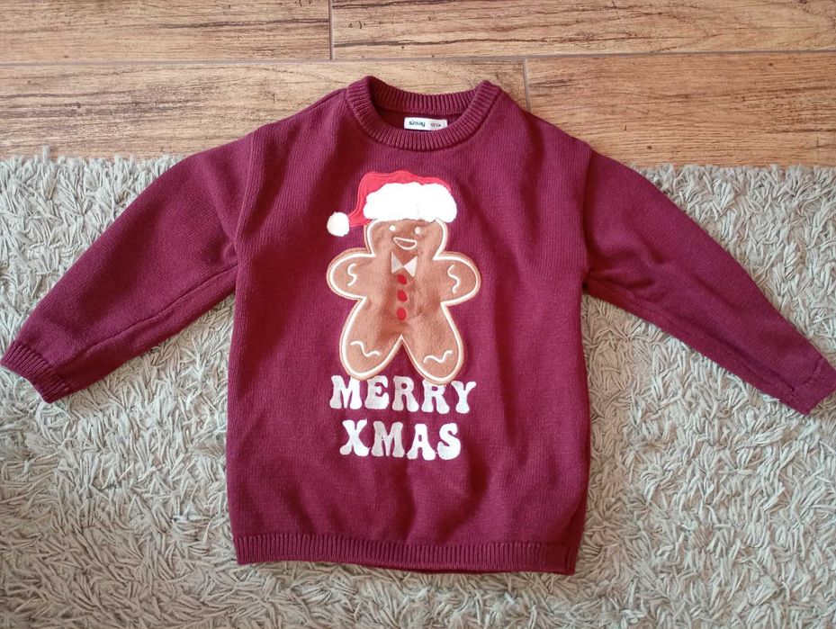 sweter świąteczny dla chłopca 116/122