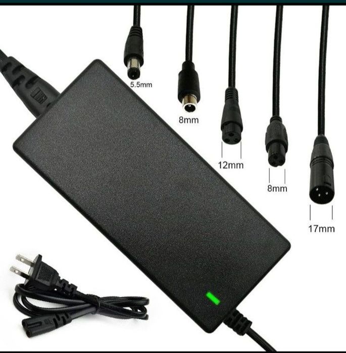 Зарядное 36 42V универсальная зарядка с набором переходников 36V 2a