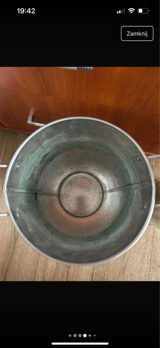 Wiadro donica metalowa ocynkowana