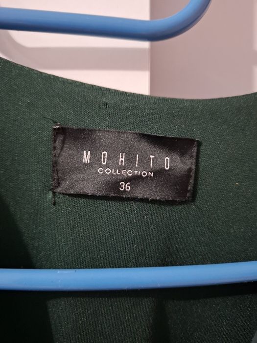 Sukienka elegancka mohito kopertowy dekolt plisowany dół