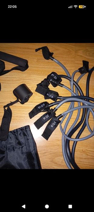 Kit Fitness com Elásticos de Resistência da Marca Berg Novo