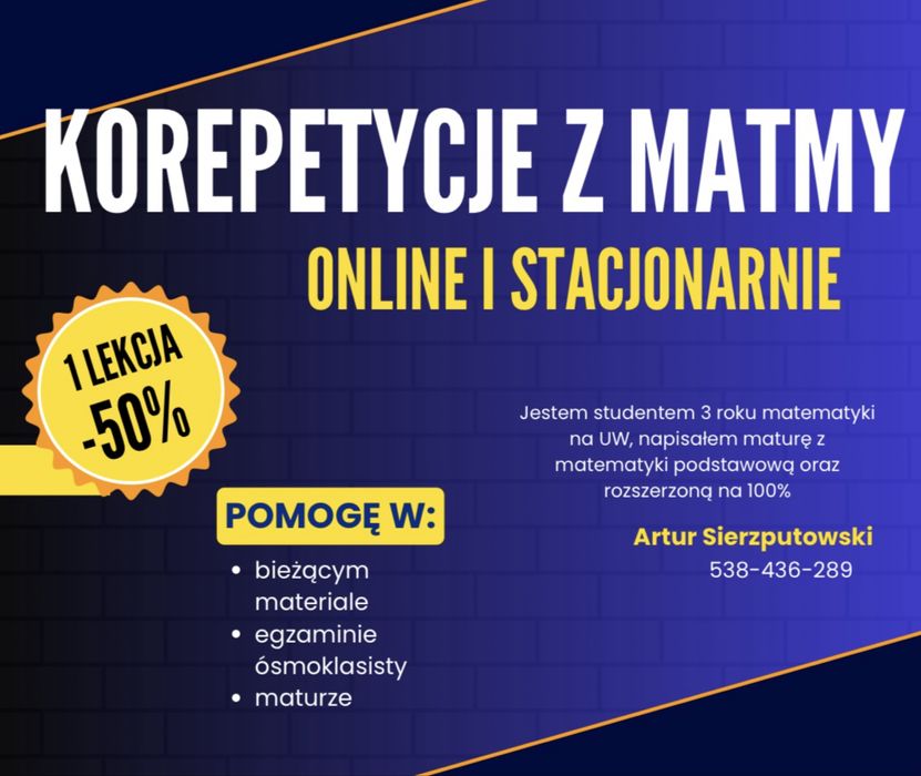 Korepetycje z Matematyki