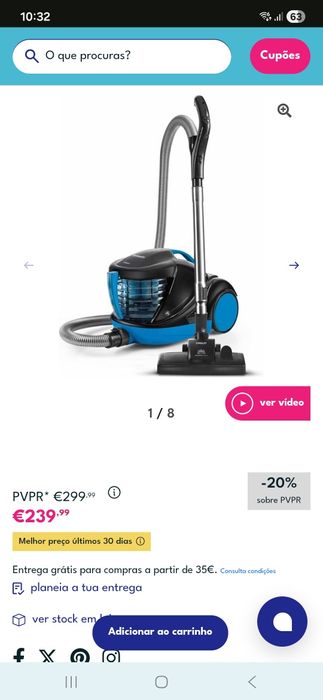 Aspirador Polti a água