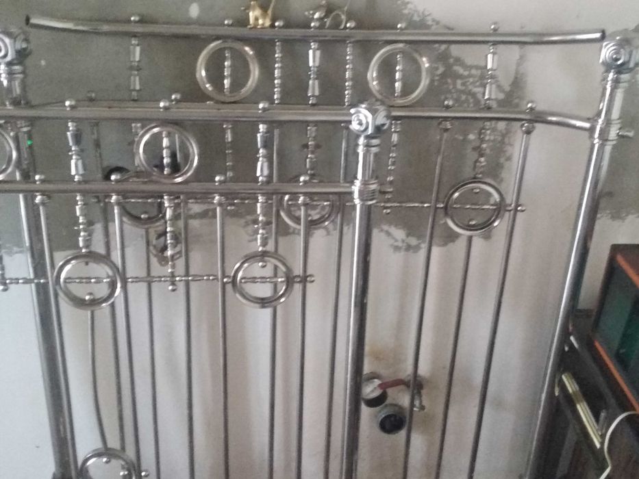 Кровать железная старинная весь 80кг тяж метал