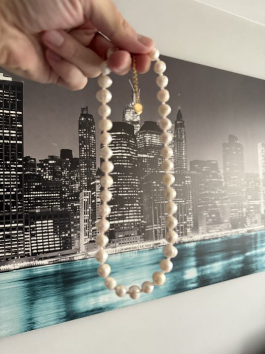 Naszyjnik z naturalnych pereł