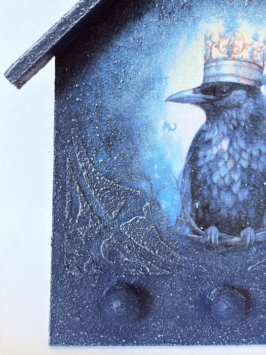 Szafka organizer na klucze domek kruk dark gothic gotycki fantasy style