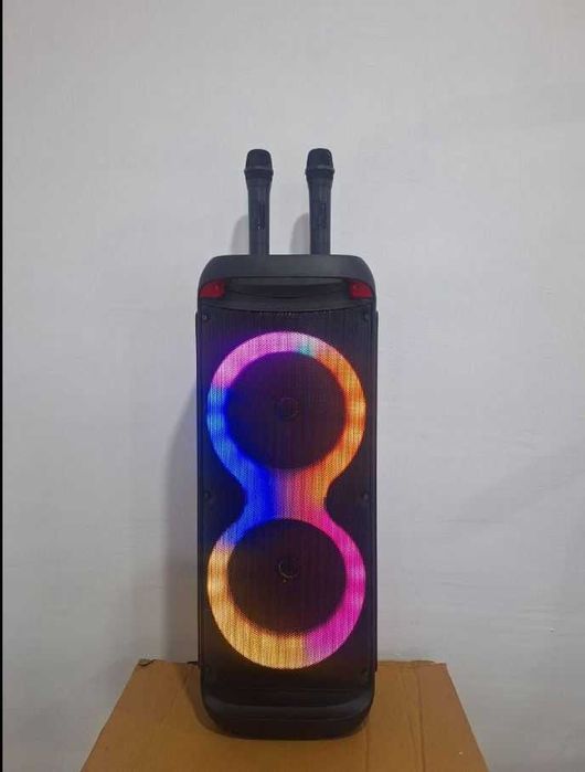 Портативна колонка велика караоке блютус як gbl  +2 мікрофони fm радіо