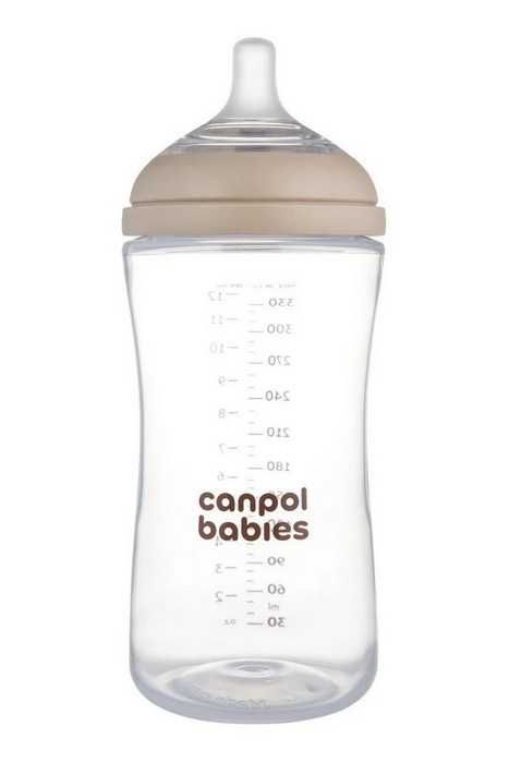 Canpol babies Butelka Natural Shape ze smoczkiem dwustrefowym 330 ml. 35/402