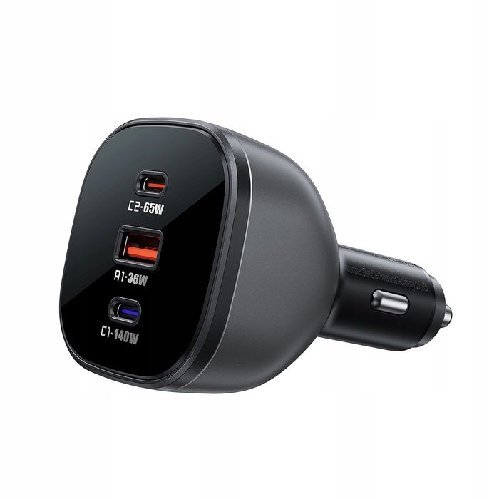Ładowarka Acefast B14 samochodowa 165W 2x USB-C 1x USB-A - czarna