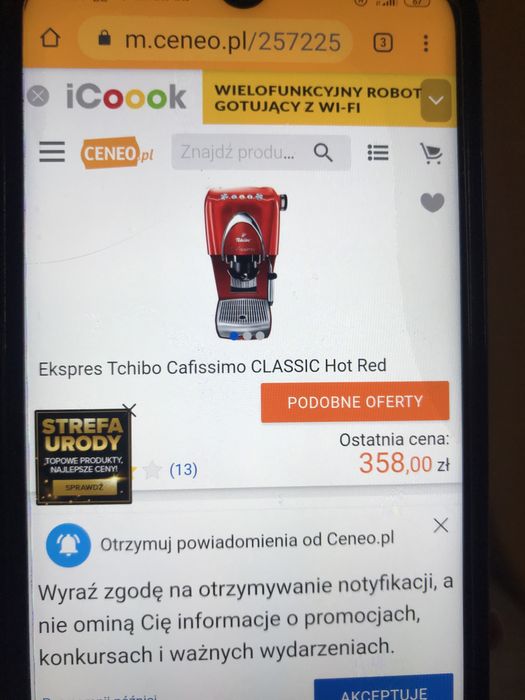 ekspres na kapsułko tchibo cafissimo classic hot red