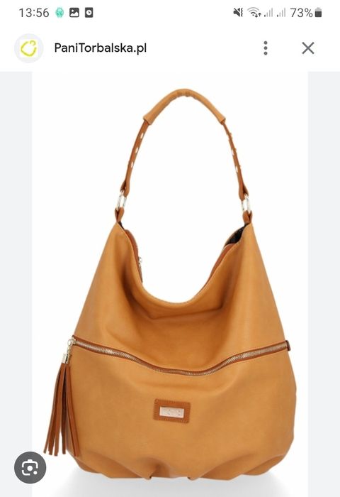 Torebka karmelowa, musztardowa Conci