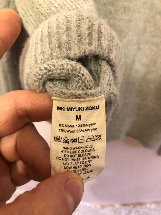 MKI MIYUKI ZOKU Mohair Blend Knit Crewneck свитшот светр  шерсть