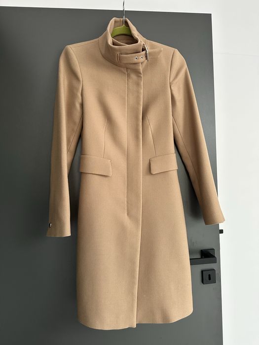 Płaszcz Zara r.xs 100%wełna beżowy
