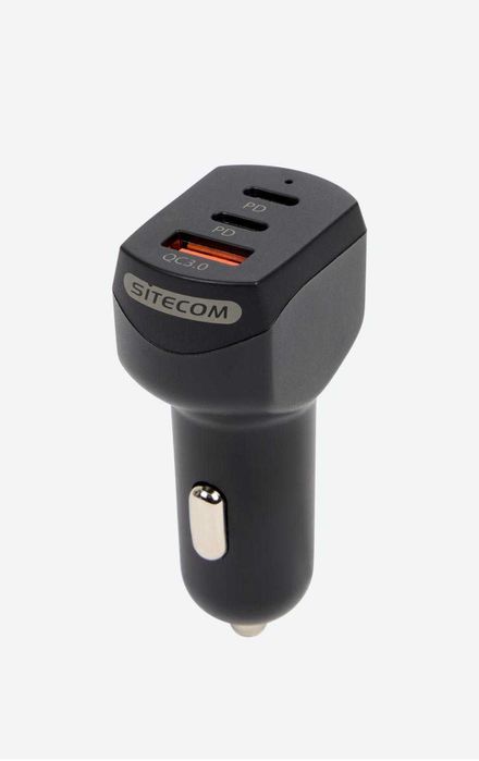 Ładowarka samochodowa 30 W SZYBKA 2 x USB-C PD USB-A 18W Sitecom