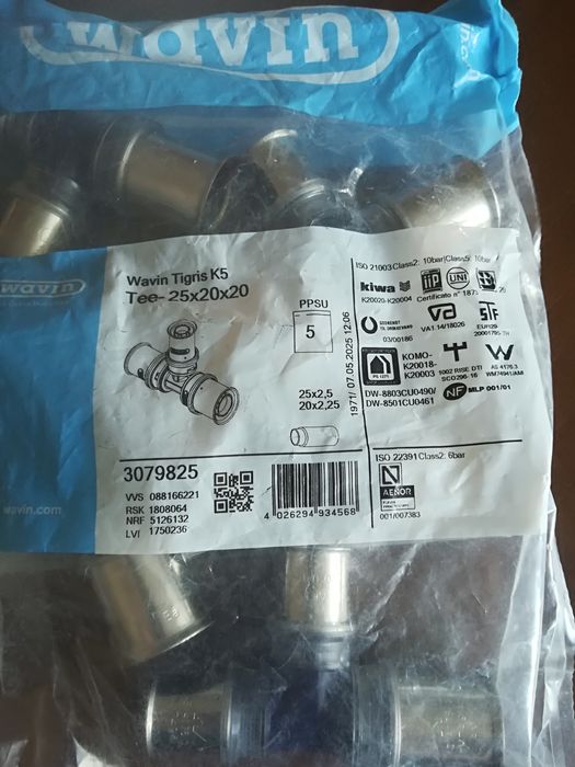 Złączka trójnik Wavin Tigris K5 Tee 25x20x20