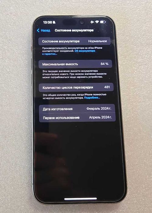 Iphone 15 pro max 256gb Natural Titanium фіз-sim, всі функції працюють