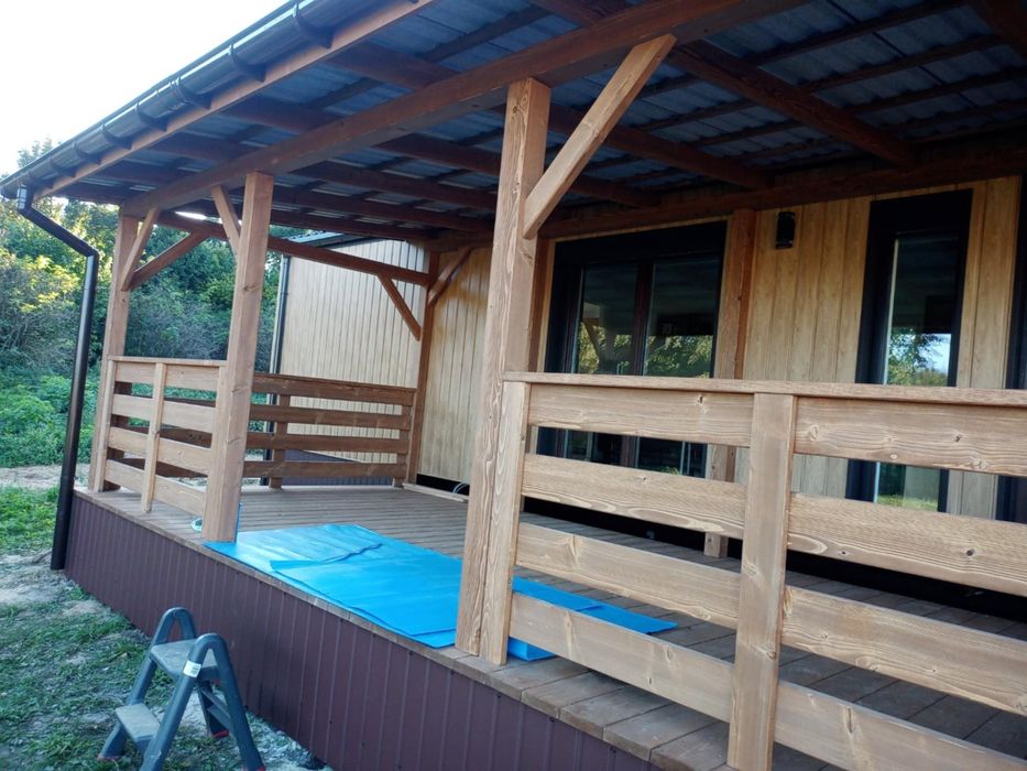 Balustrada balkonowa drewniana