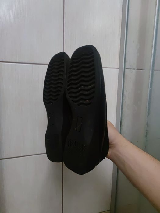 buty damskie 40 S Wave  mokasyny półbuty czarne eleganckie ciemne czół