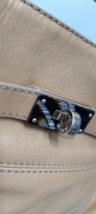 Skórzane torba Emporio Armani citybag, birken