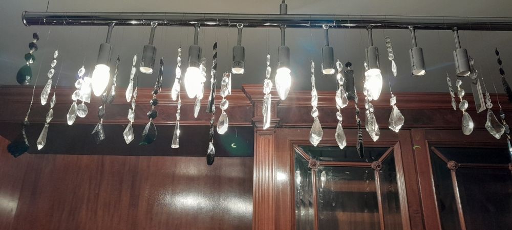 Candeeiro com cristais