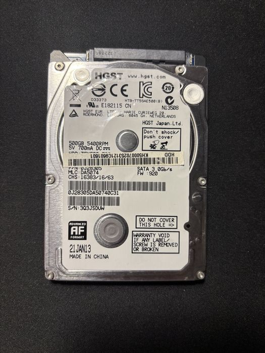 Жорсткий диск 2.5 HDD 500 gb HGST
