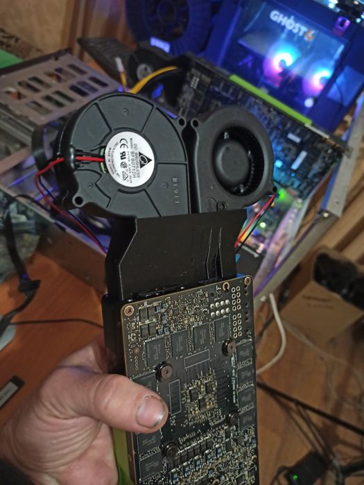 Переходник охлаждения Nvidia Tesla P100, K80
